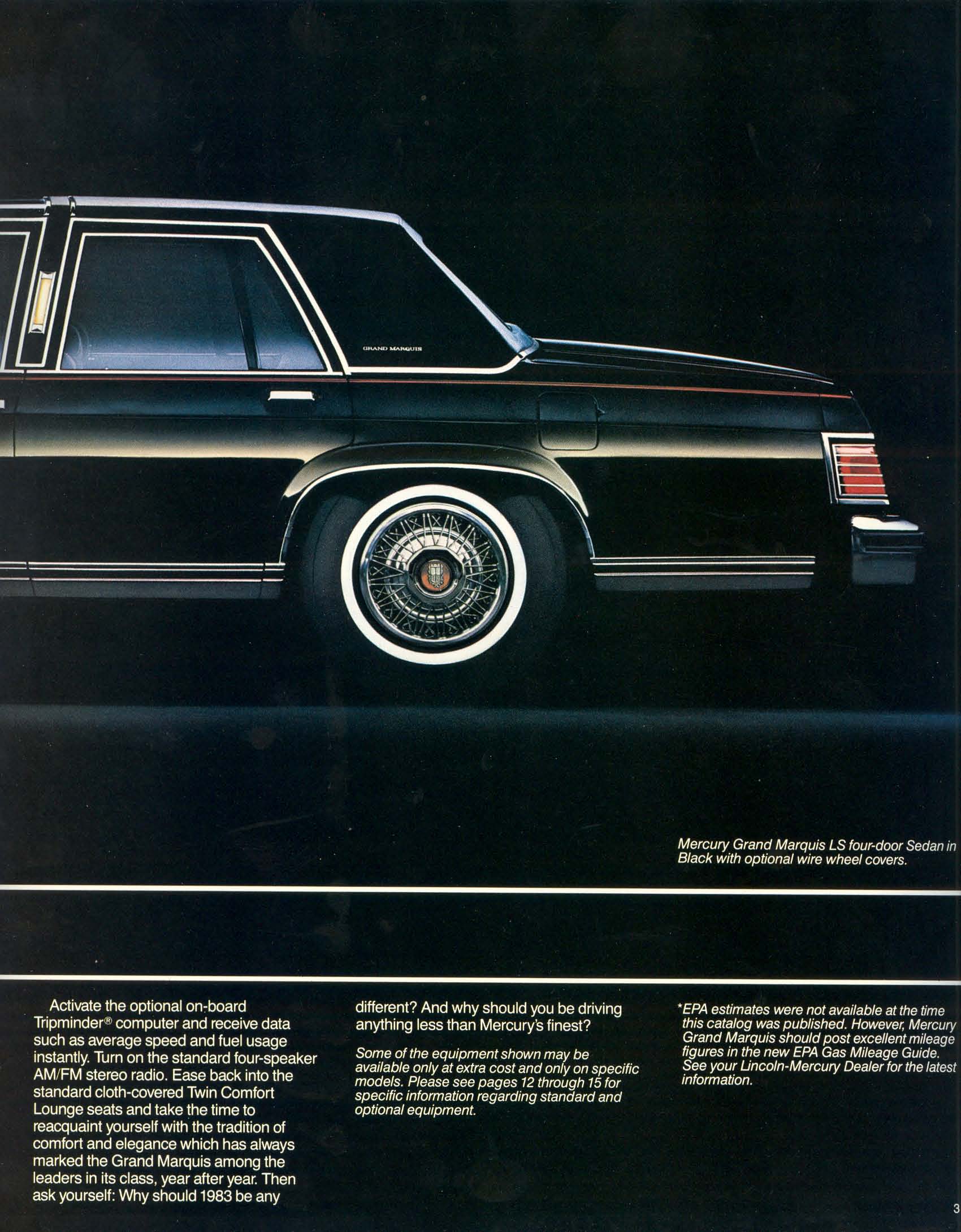1983 Mercury Grand Marquis Brochure Page 3